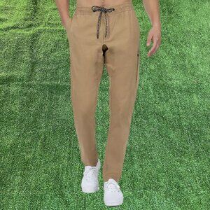 Hurley Ripstop Pants Tan Drawstring elastic waistband Outdoor Travel Mens Size M